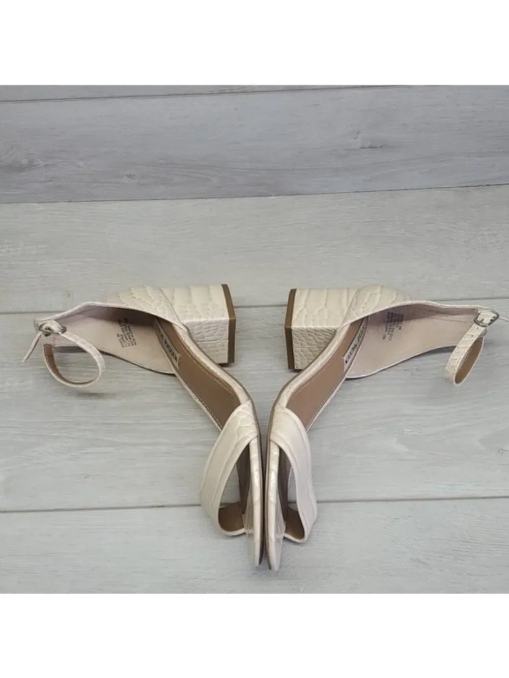 Steve Madden Women Irenee Ankle Strap Block Heels sandals shoes sz 8M